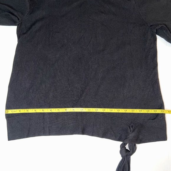 Coldwater Creek - Women's Size XL Black Sweater Tie Front Banned Hem 3/4 Sleeve - Picture 8 of 10
